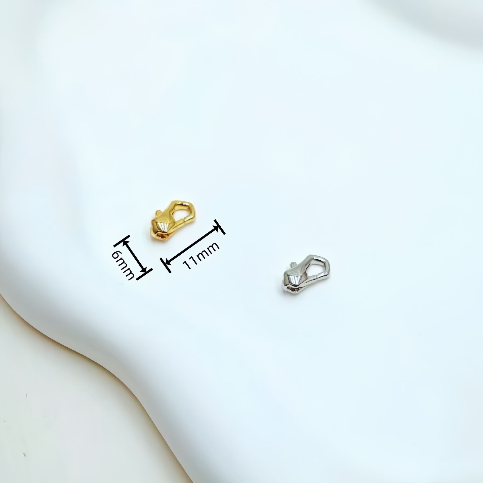 diy铜镀18K真金手工异型龙虾扣饰品配件批发 保色万能扣串珠手链详情31