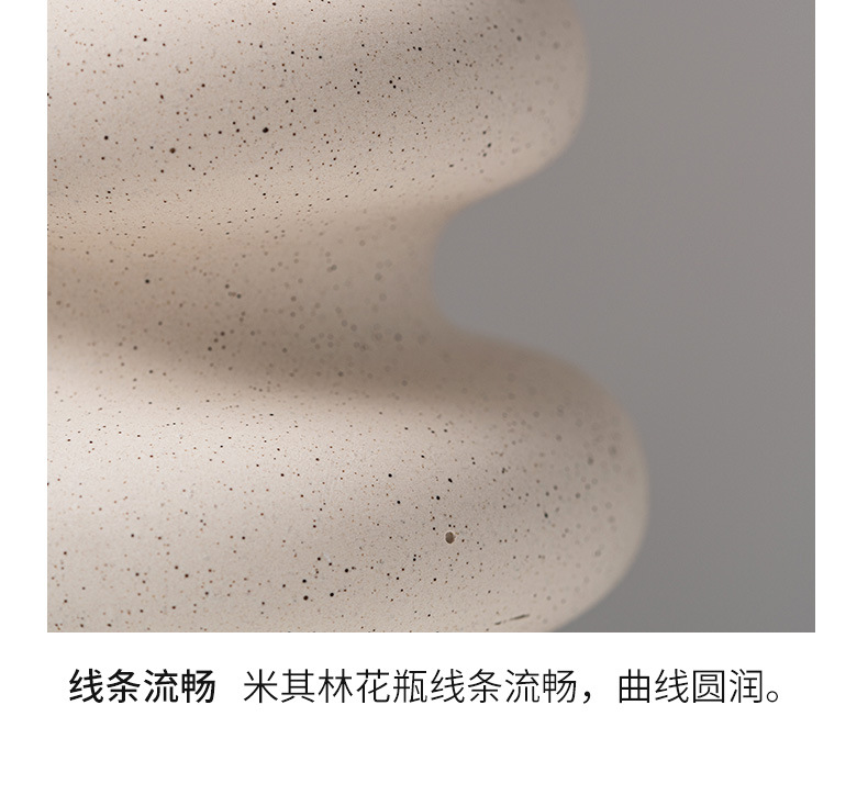 2025 Irregular-shaped ring Ceramic Vase, cute, ins, simple and modern frosted flower vase, creative homestay decoration, high-end pic 9