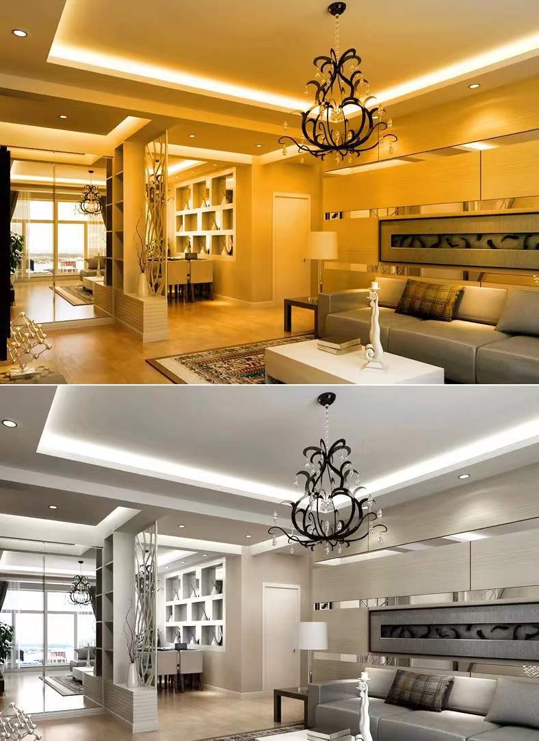 12v5v dual-color temperature LED surface mount light strip, 2835 three-tone light, 120 lights, 180 lights, self-adhesive intelligent mirror soft light strip pic 14