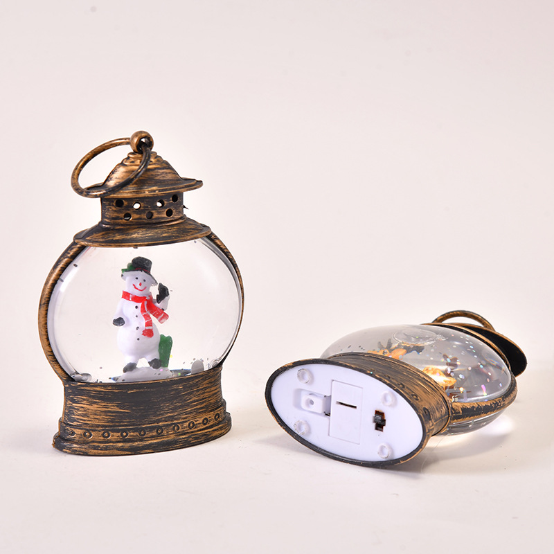 New Christmas decorations, water-filled oval small horse lanterns, interior handicrafts, table ornaments, hand-carried small oil lamps, Christmas atmosphere decoration pic 9