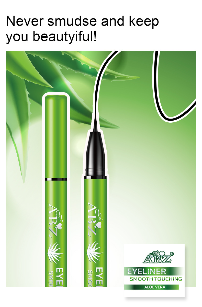 跨境外贸现货ABZ眼线笔防水持久不晕染顺滑芦荟眼线笔彩妆加工批详情4