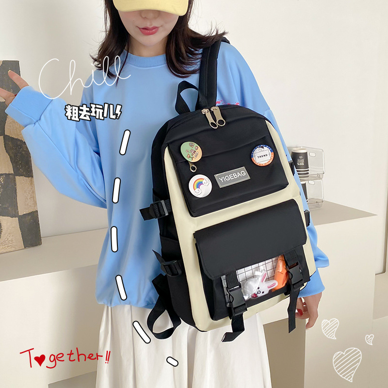 儿童书包小学生女一年级书包五件套学校背包卡通書包套装学生书包详情11
