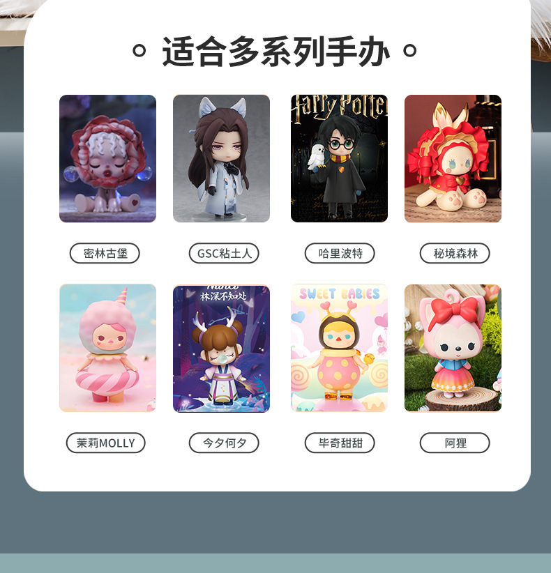 太空舱盲盒收纳盒泡泡玛特展示架透明亚克力盒子手办摆件防尘柜箱详情13