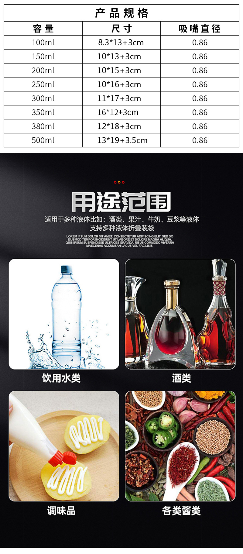 Transparent self-standing spout bags, food-grade disposable liquid juice beverage plastic Chinese medicine packaging bags in stock wholesale pic 8