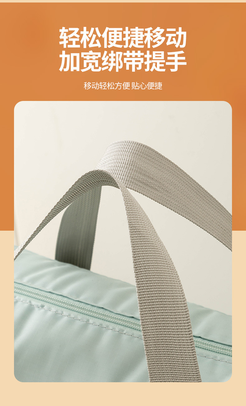 Thickened waterproof folding travel bag, portable clothing storage bag for men and women, carry-on luggage packing and storage bag for moving pic 18