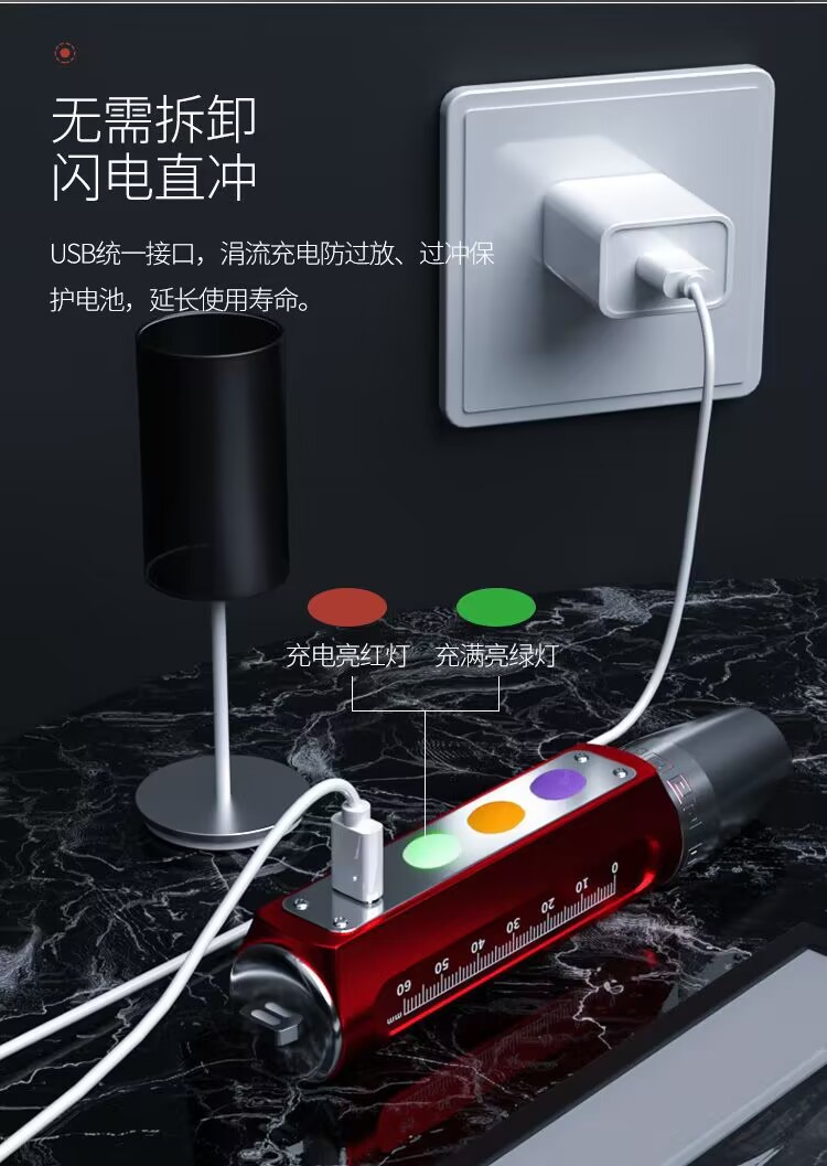 跨境批发照玉石专用手电筒鉴宝手电无极调光珠宝鉴定手电365紫光详情10