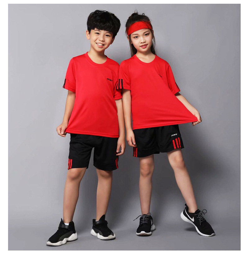 Summer quick-drying clothes for children and boys in foreign trade, short sleeves and shorts, new sporty and casual T-shirts, one-piece consignment pic 16