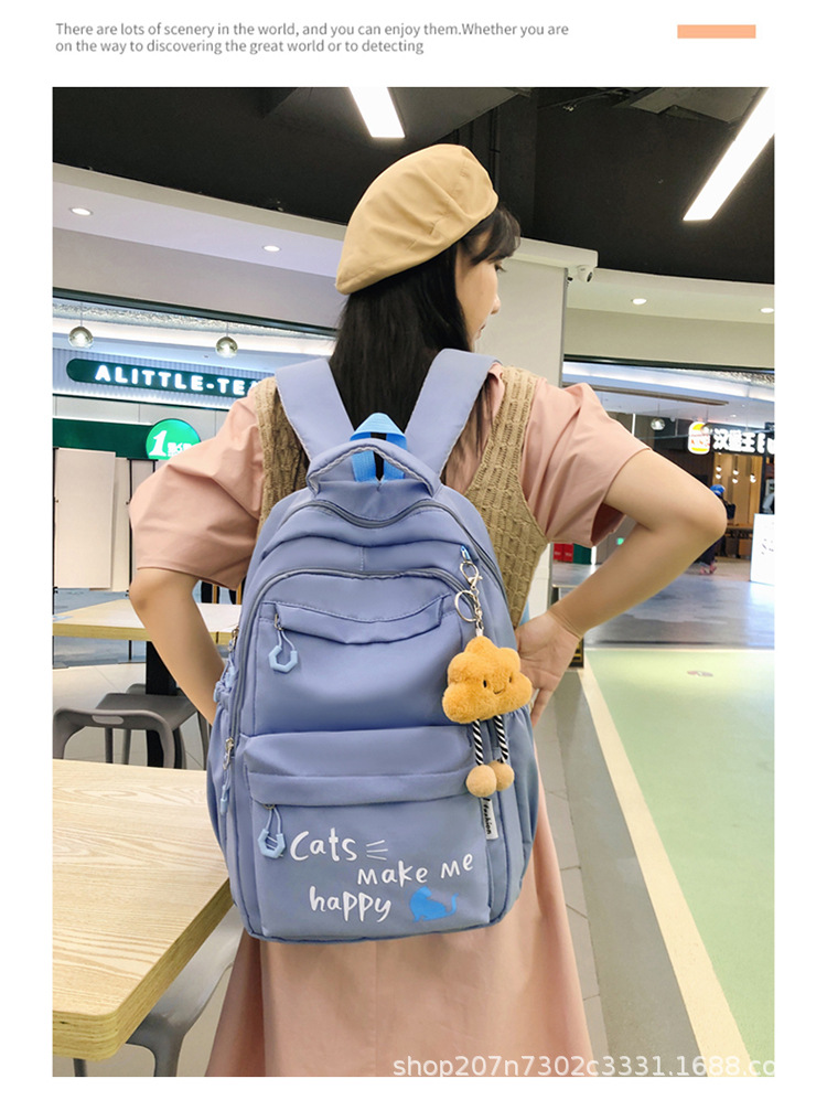 书包女小学生三到六年级轻便减负大容量双肩包新款初中高中生背包详情8