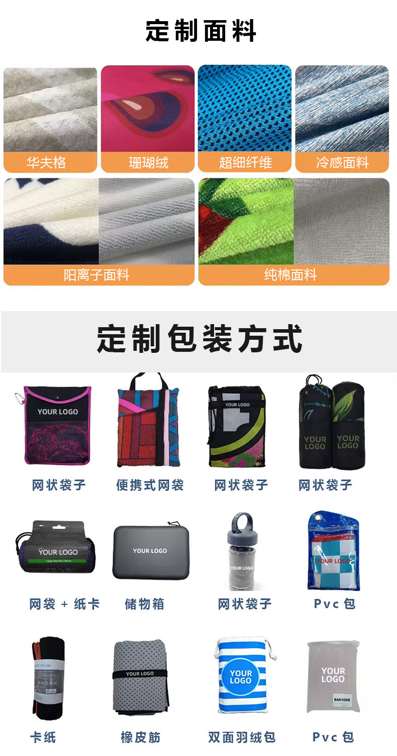 几何森林印花沙滩巾定制超细纤维吸水速干浴巾跨境专供来图设计详情23