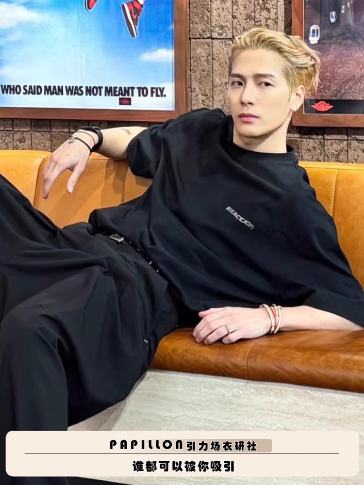 王嘉尔明星网红同款t恤短袖重磅纯棉夏季美式潮牌半袖男款上衣服T详情16