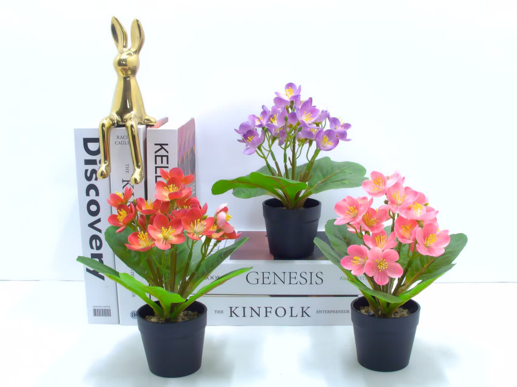 仿真花束十头百合香水百合小虎兰客厅装饰假花绢花塑料花宠物园艺盆栽详情5