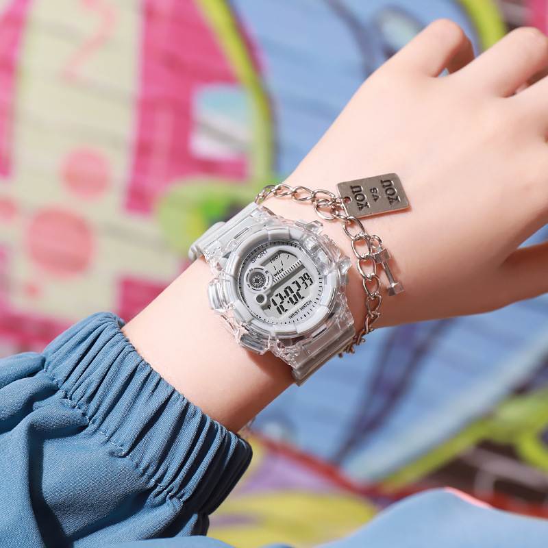 高颜值电子表男女学生多功能运动有闹钟夜光防水初中男孩个性潮流详情12