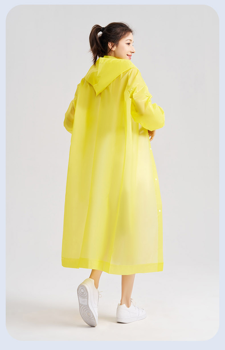 Non-disposable eva raincoat, fashionable outdoor walking portable, extended and thickened raincoat for children and adults pic 15