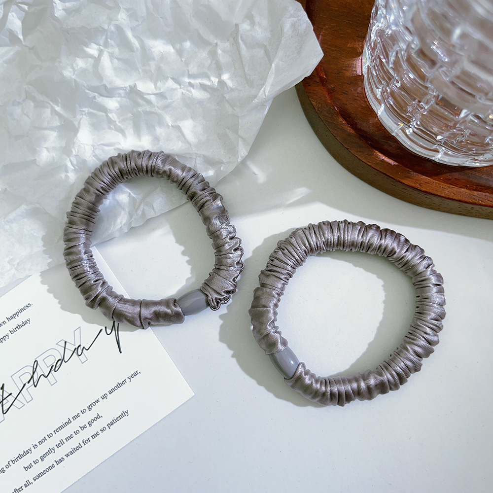 韩版基础简约高弹力冰丝面膜大肠发圈气质纯色头绳发饰发饰头饰详情7