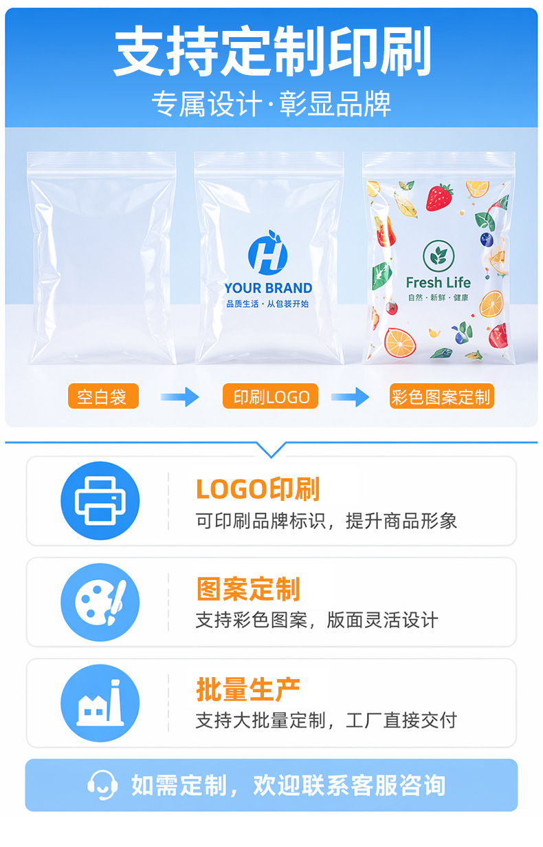pe封口袋包装收纳袋服装塑料包装密封袋pe自封袋透明骨袋密实袋详情9