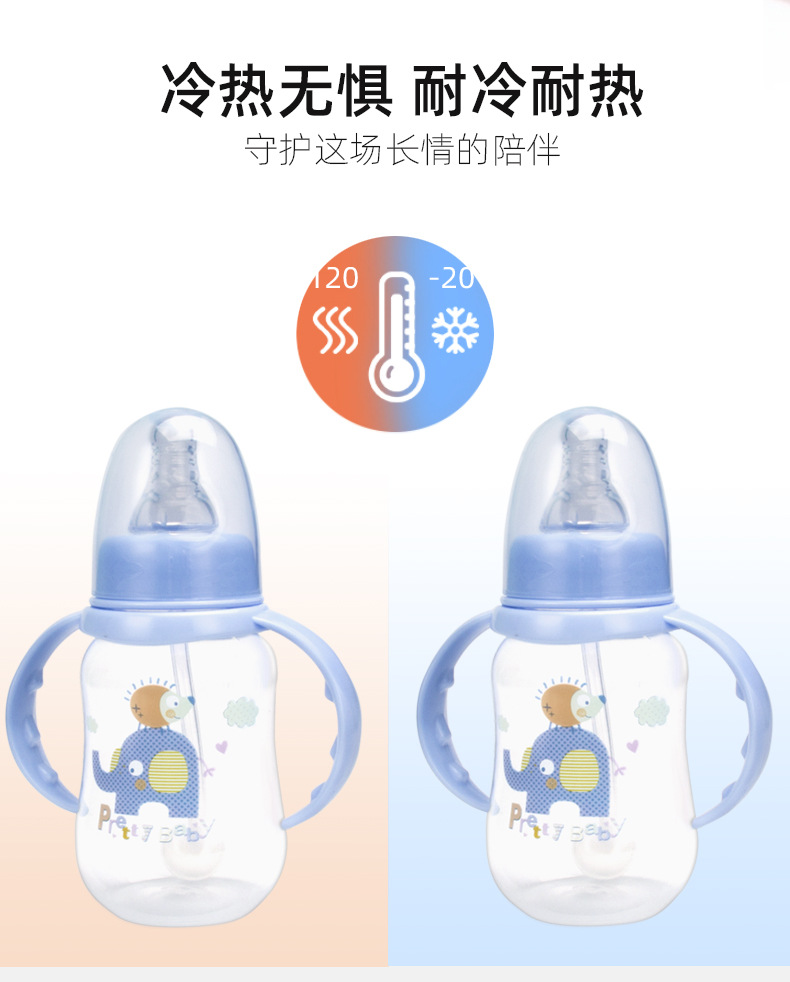婴儿卡通学饮杯宝宝喝奶吸管杯带手柄防呛耐摔新生儿奶瓶母婴用品详情10