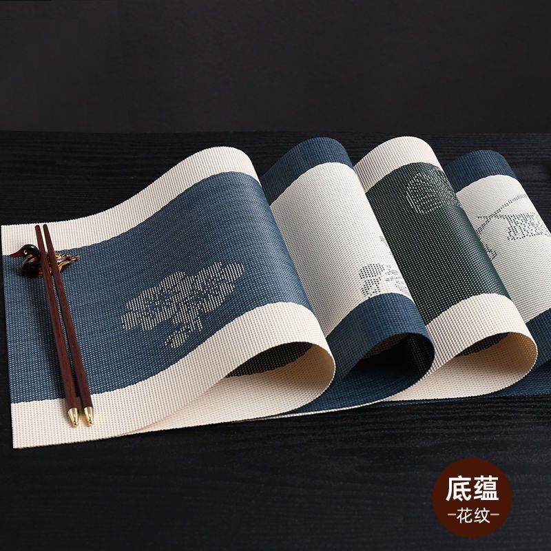 跨境中式隔热防烫耐高温防水PVC餐垫家用锅垫西餐桌垫子碗盘茶杯详情10