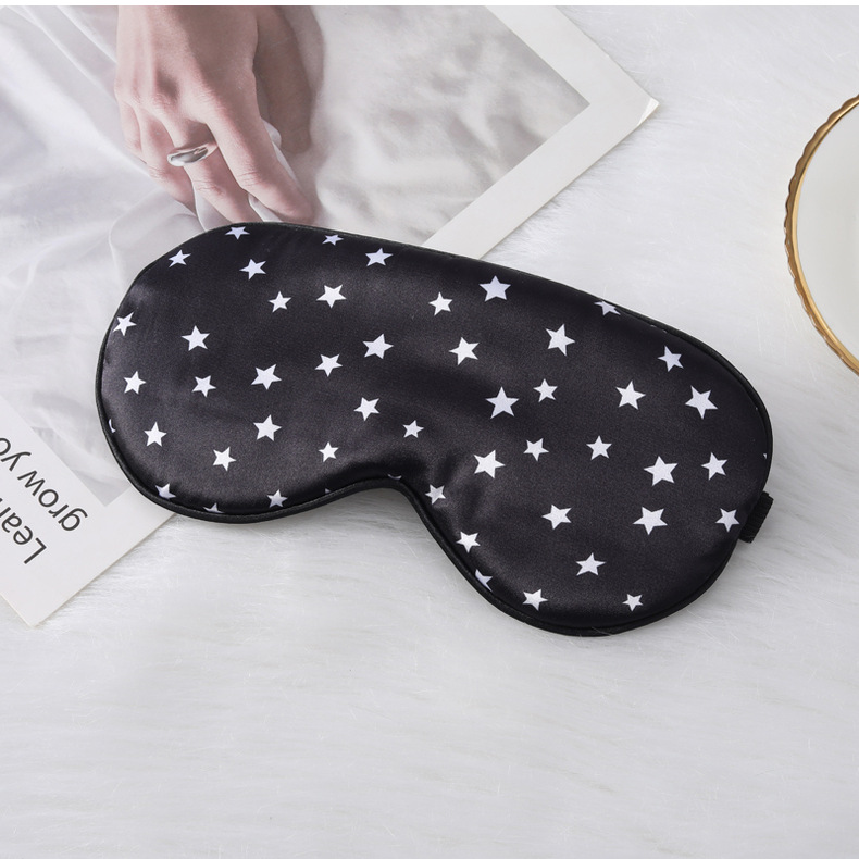 仿真丝眼罩五角星现货遮光睡眠眼罩居家户外旅行礼品遮光眼罩批发详情27