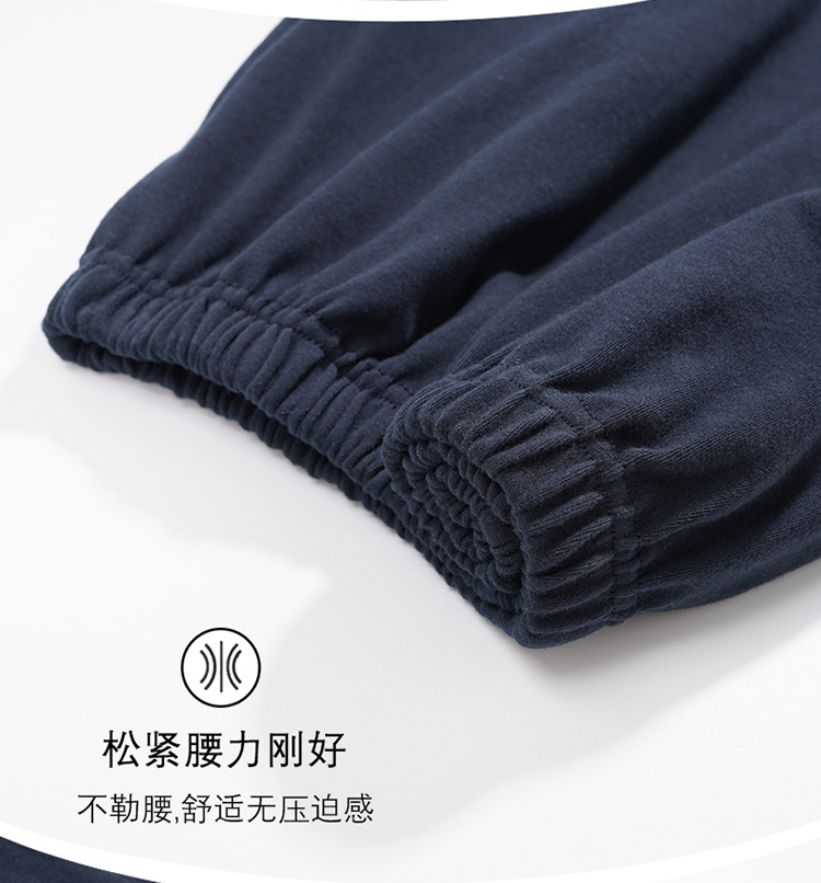 睡衣男士春秋款纯棉长袖青少年休闲可外穿秋季家居服大码套装批发详情22