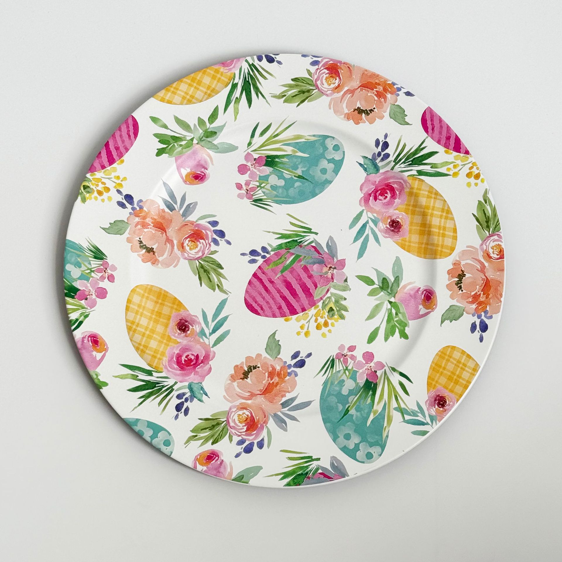 跨镜外贸chargerplates花园花朵系列装饰盘婚礼酒店晚宴派对使用详情6