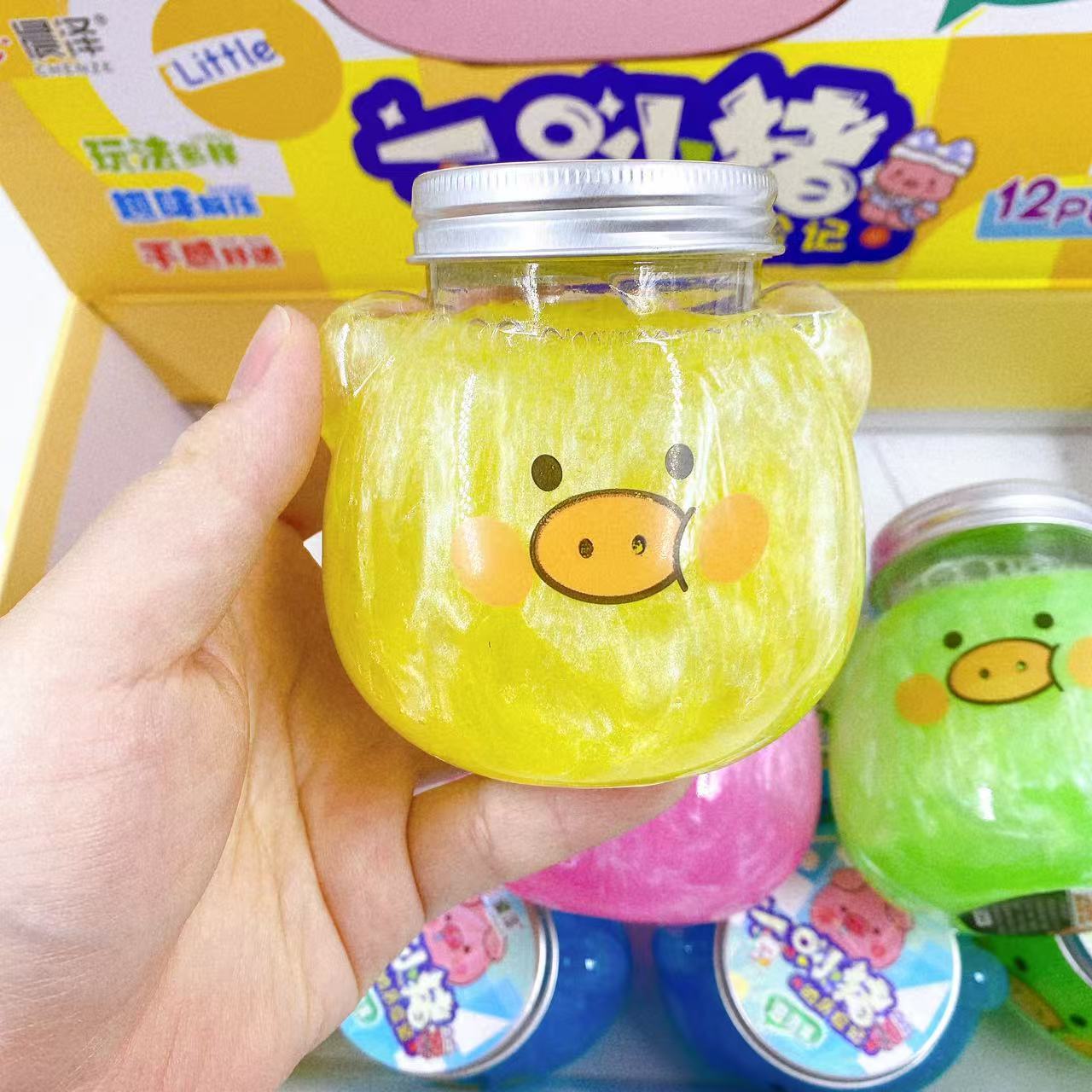 儿童玩具小猪款起泡胶珠光卡通可爱彩泥解压手工diy水晶泥创意批详情4