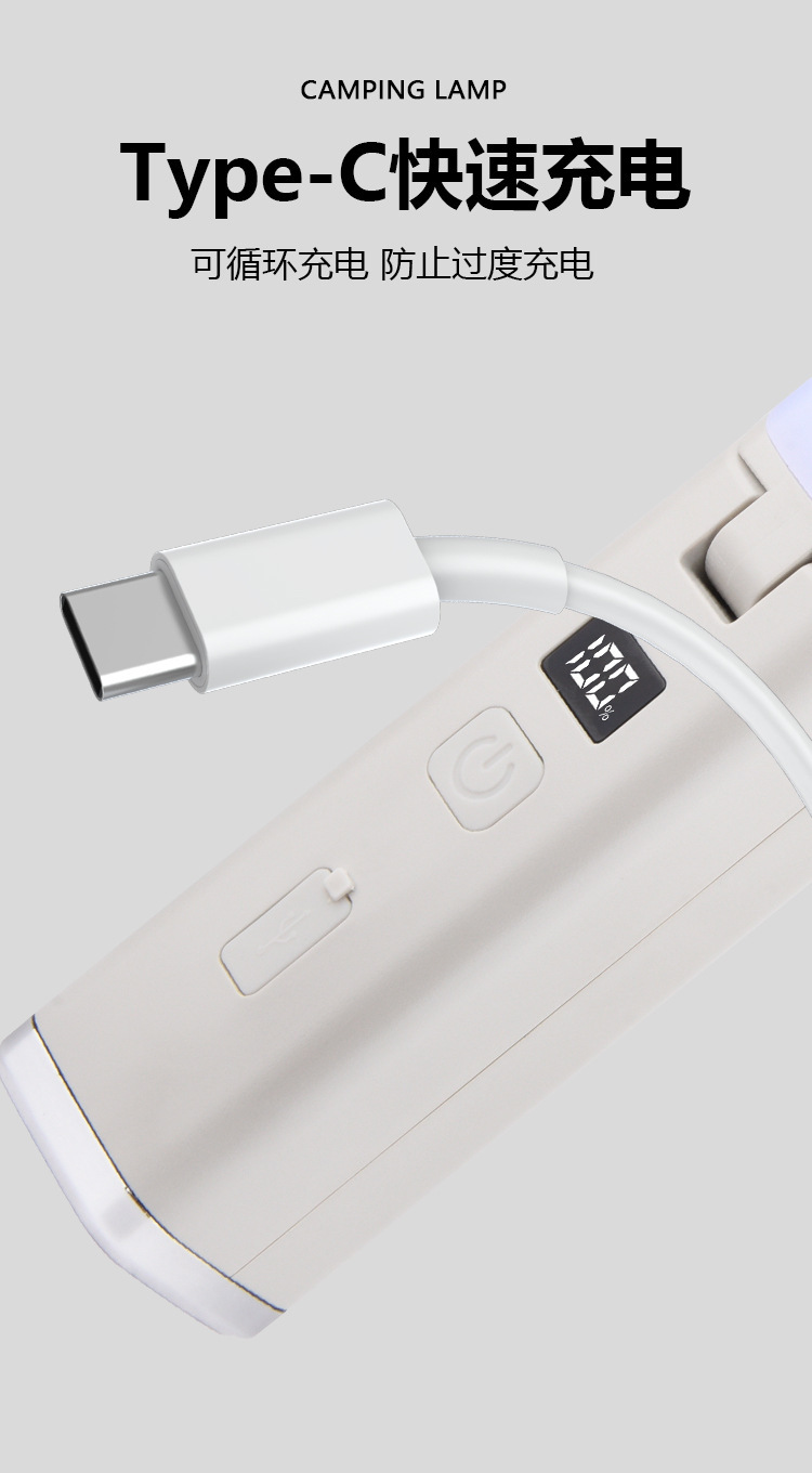 Cross-border outdoor lights, camping lighting, tent lamps, led multi-functional flashlights, camping atmosphere lights, high-intensity flashlights pic 2