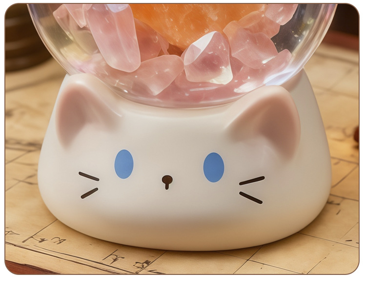 Cute cartoon cat Jingjing Crystal Blind box, creative crystal ball design, desktop decoration gift, gift decoration blind box pic 13
