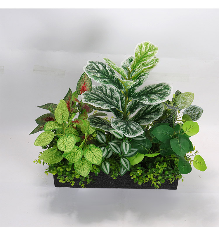 Artificial green plant landscaping combination, tropical plant partition, flower trough and flower box arrangement, bionic artificial flower indoor landscape decoration pic 11