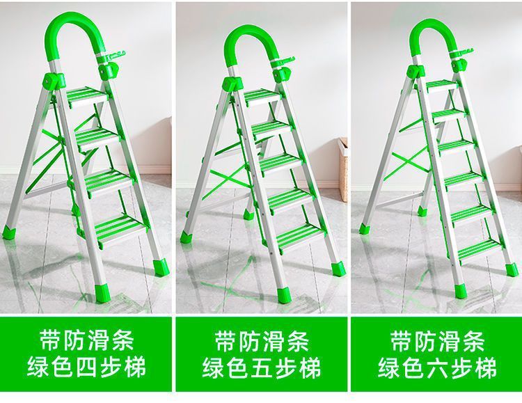 家用梯子折叠梯子不锈钢五步踏板梯人字梯加宽加厚钢管梯移动楼梯详情17