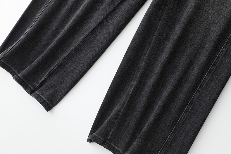 2025春款摩登复古水洗牛仔裤 显高显腿长高腰宽松百搭直筒阔腿裤详情35