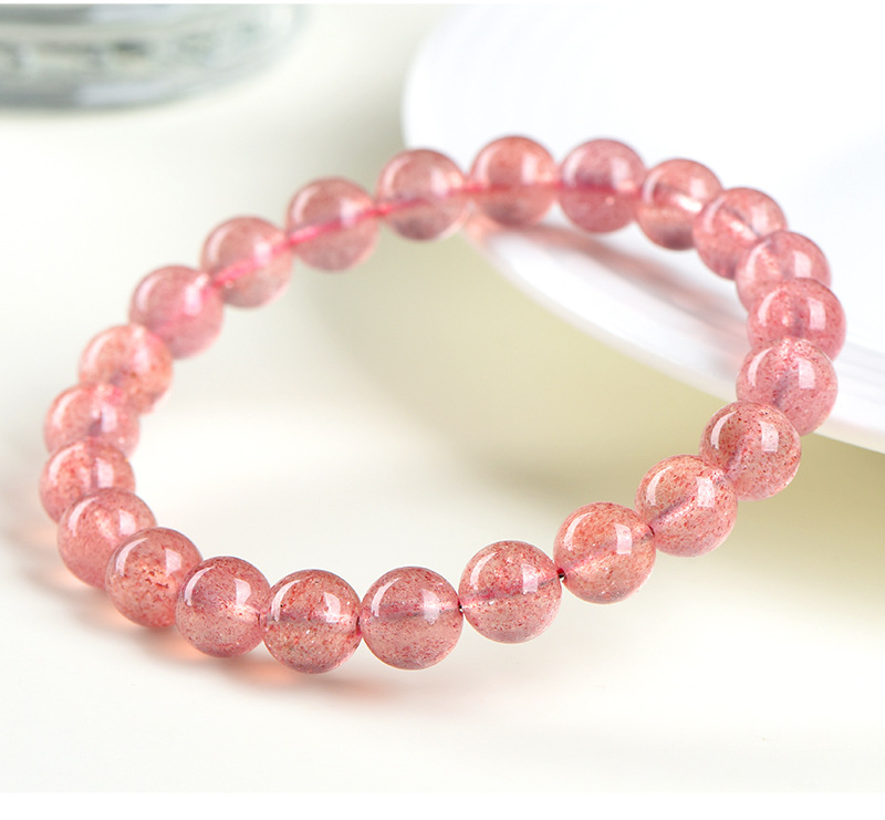 Jiuya Crystal Natural Strawberry Crystal loose Beads Round Beads semi-finished DIY jewelry accessories Factory Direct Sales pic 22