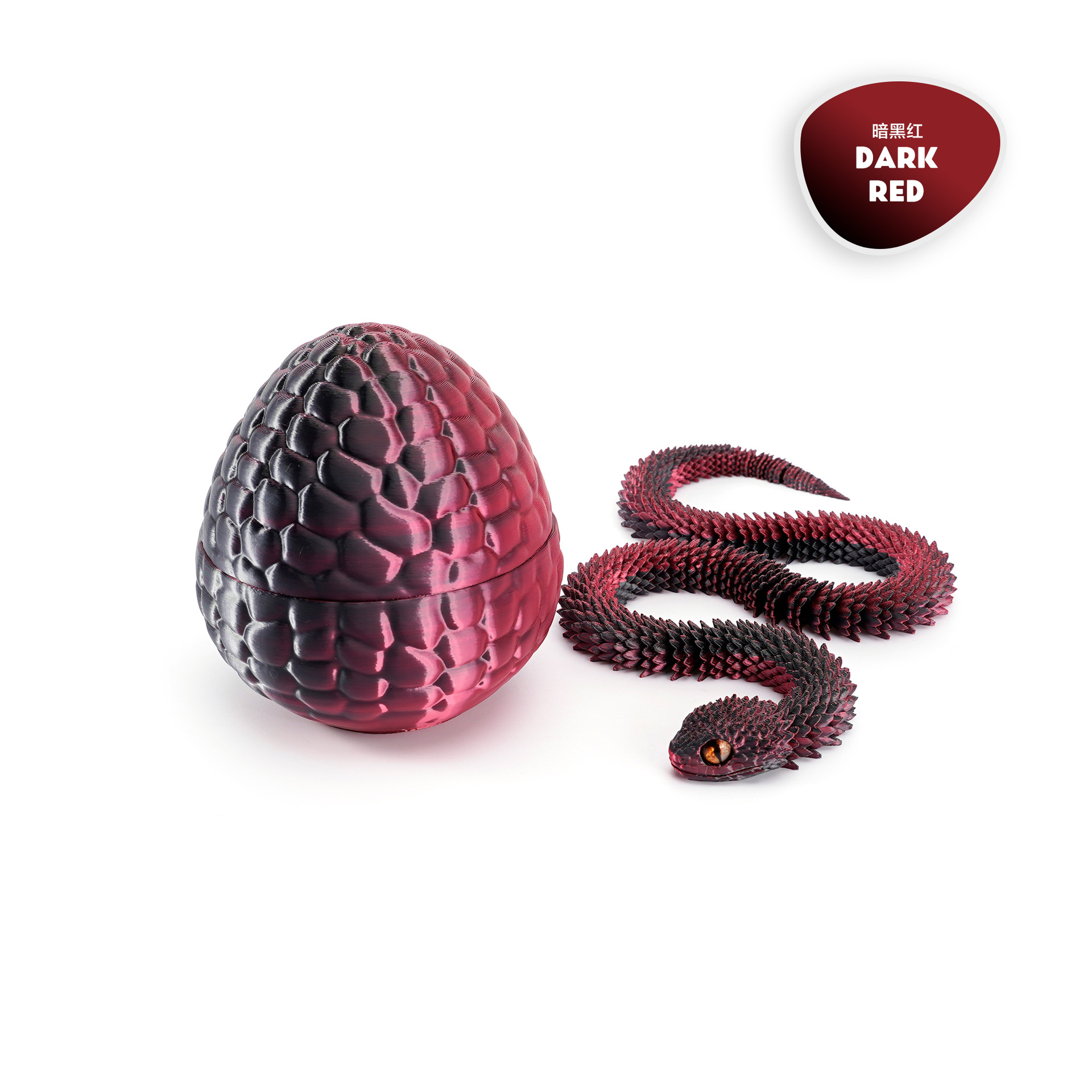 3D打印玩具蛇蛋套装蝰蛇摆件灵活今奇手办礼物彩色装饰潮玩拼装详情4