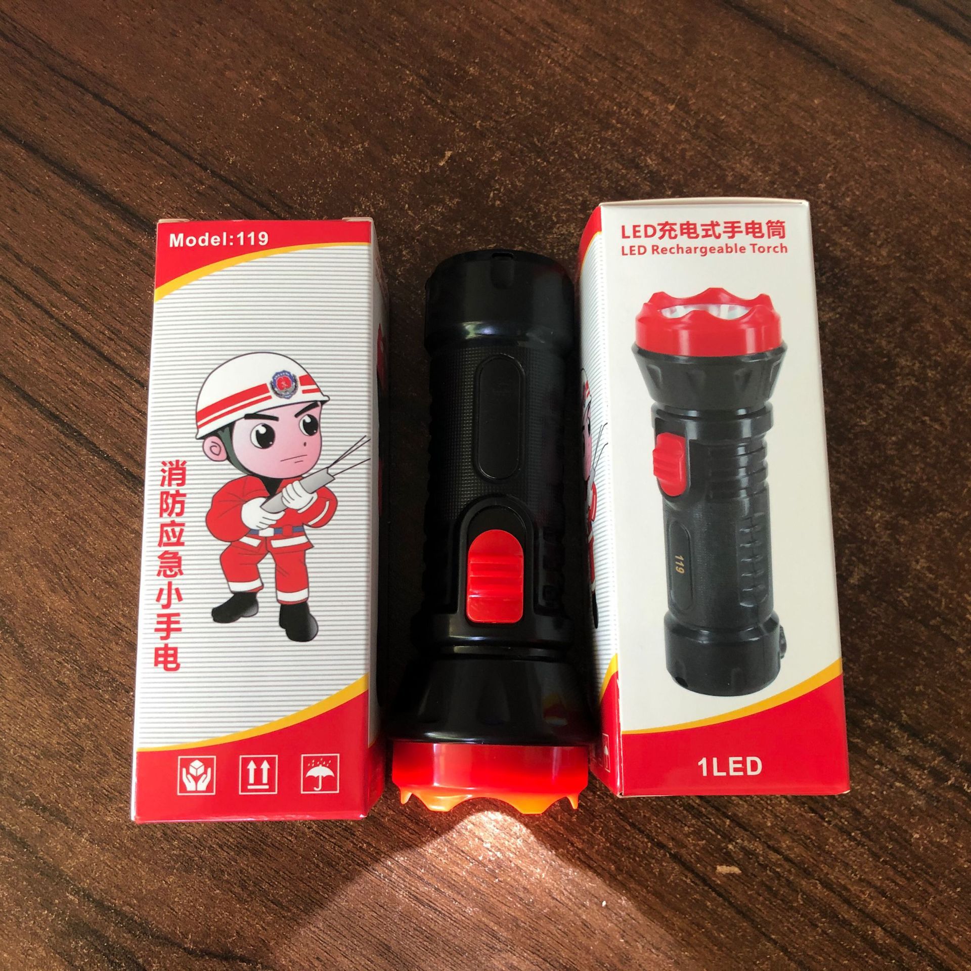 led fire-fighting flashlight, outdoor portable, high-power, rechargeable, specifically designed for emergency use in hotels and guesthouses pic 6