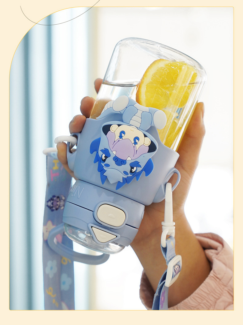 可爱卡通吸管水杯高颜值大水壶便携少女学生杯子耐高温塑料水杯详情12