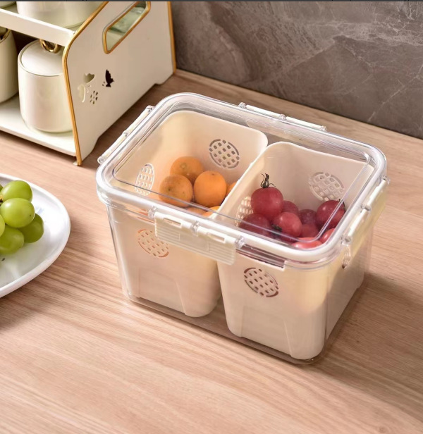 PET thickened fresh-keeping storage box, sealed refrigerator fruit and vegetable storage packaging box, frozen draining with lid pic 12