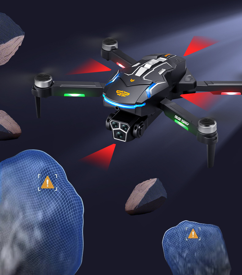 哇噢定制跨境新品S2无人机带屏幕遥控器8K高清双摄遥控飞机避障详情9