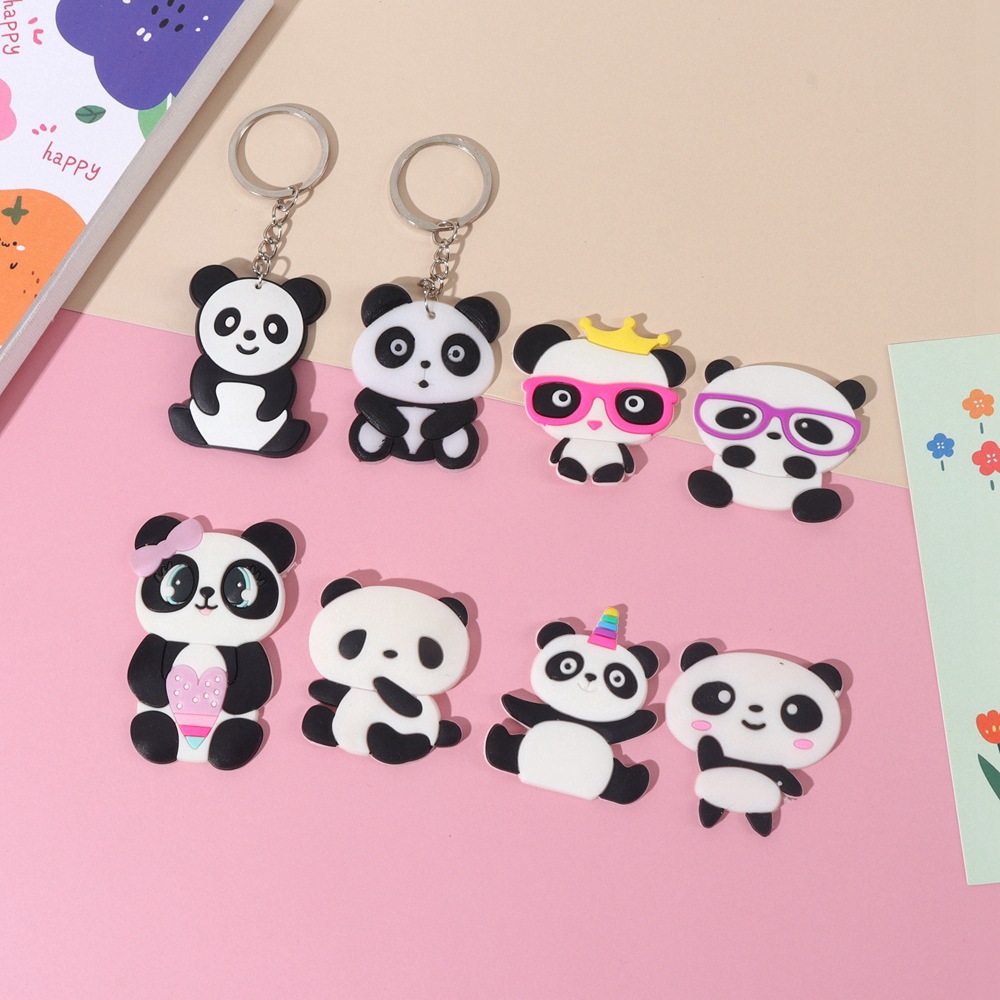 厂家直销新款PVC卡通钥匙扣小礼品卡通动物钥匙扣汽车钥匙扣批发详情5