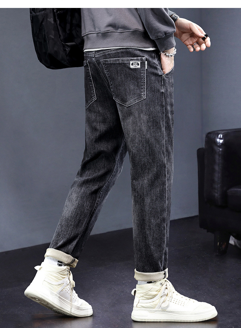 The new spring 2026 stretch jeans for men are loose, comfortable, straight-leg, durable and casual long pants pic 11