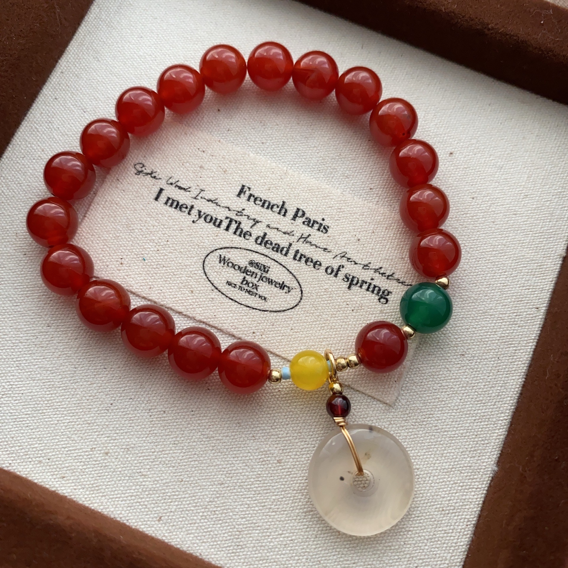 南红玛瑙手串小众设计手链玄学葫芦平安扣国风优雅气质女款手圈详情12