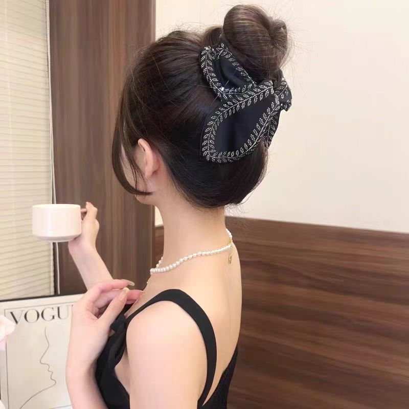 韩式设计感叶片麦穗鲨鱼夹百搭感发卡后脑勺发抓布艺头饰详情4