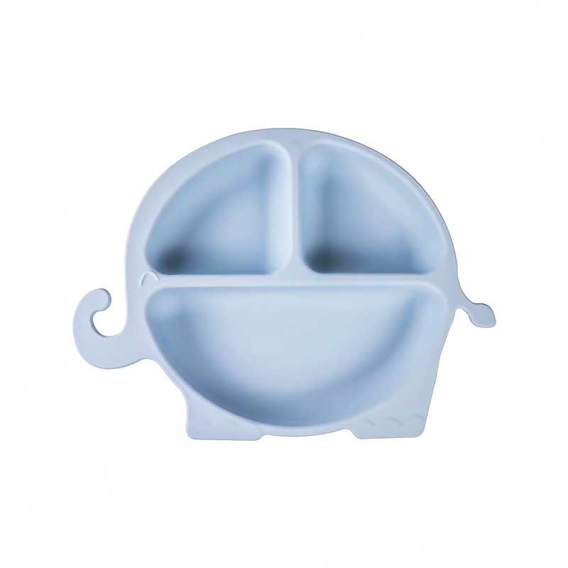 Mother and baby silicone compartments suction cup plates, cartoon dinosaur one-piece baby and toddler separation complementary food tableware Heguo pic 22