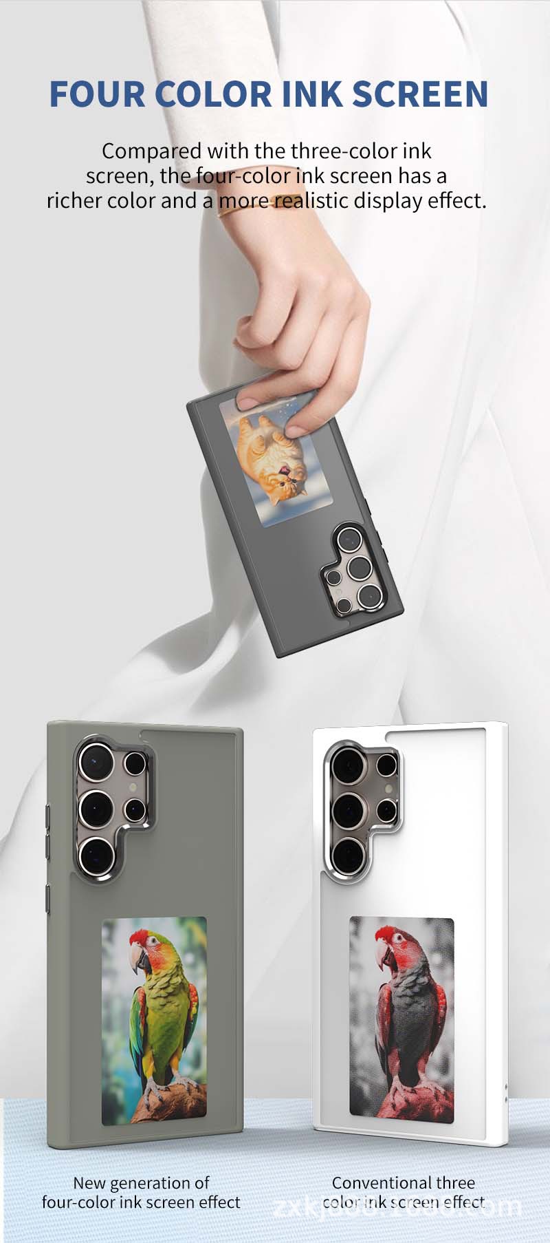 四色墨水屏手机壳适用苹果13-17promax手机三星S25u S24u投屏手机详情26