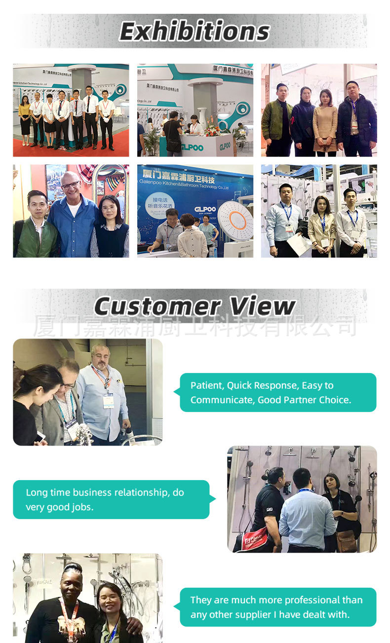 Wholesale of 8-inch round electroplated shower heads and cross-border concealed shower and bath shower heads in Xiamen pic 56