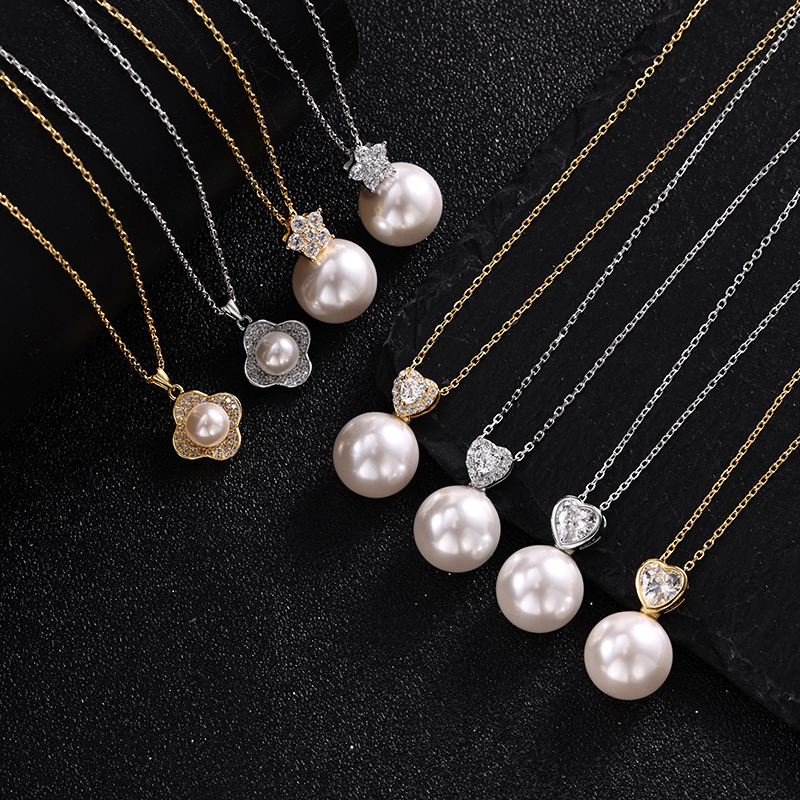 S925 All-silver Edison pearl pendant necklace, a versatile and high-end gift for women, simple and versatile, small and clear pic 10
