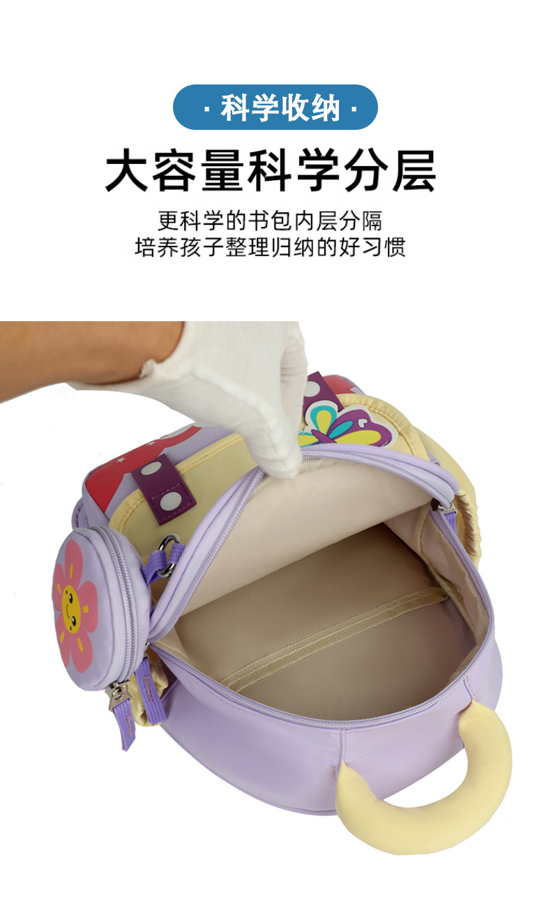 儿童新款背包幼儿园书包女童可爱轻便宝宝超轻卡通男孩双肩包洋气详情17