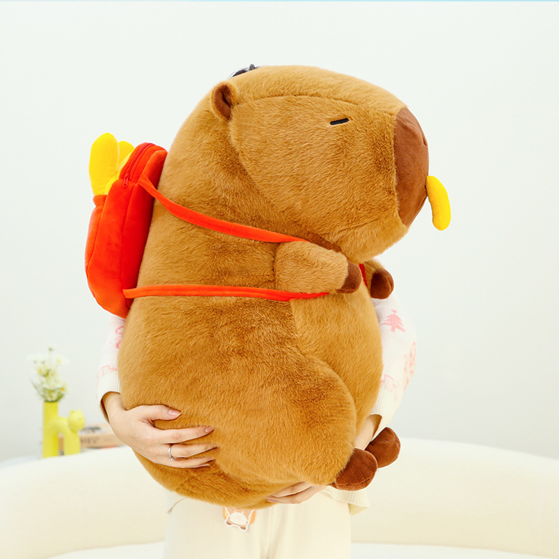 正版卡皮巴拉公仔可爱拉线水豚啪啪圈毛绒玩具挂件美拉德鼻涕玩偶详情6