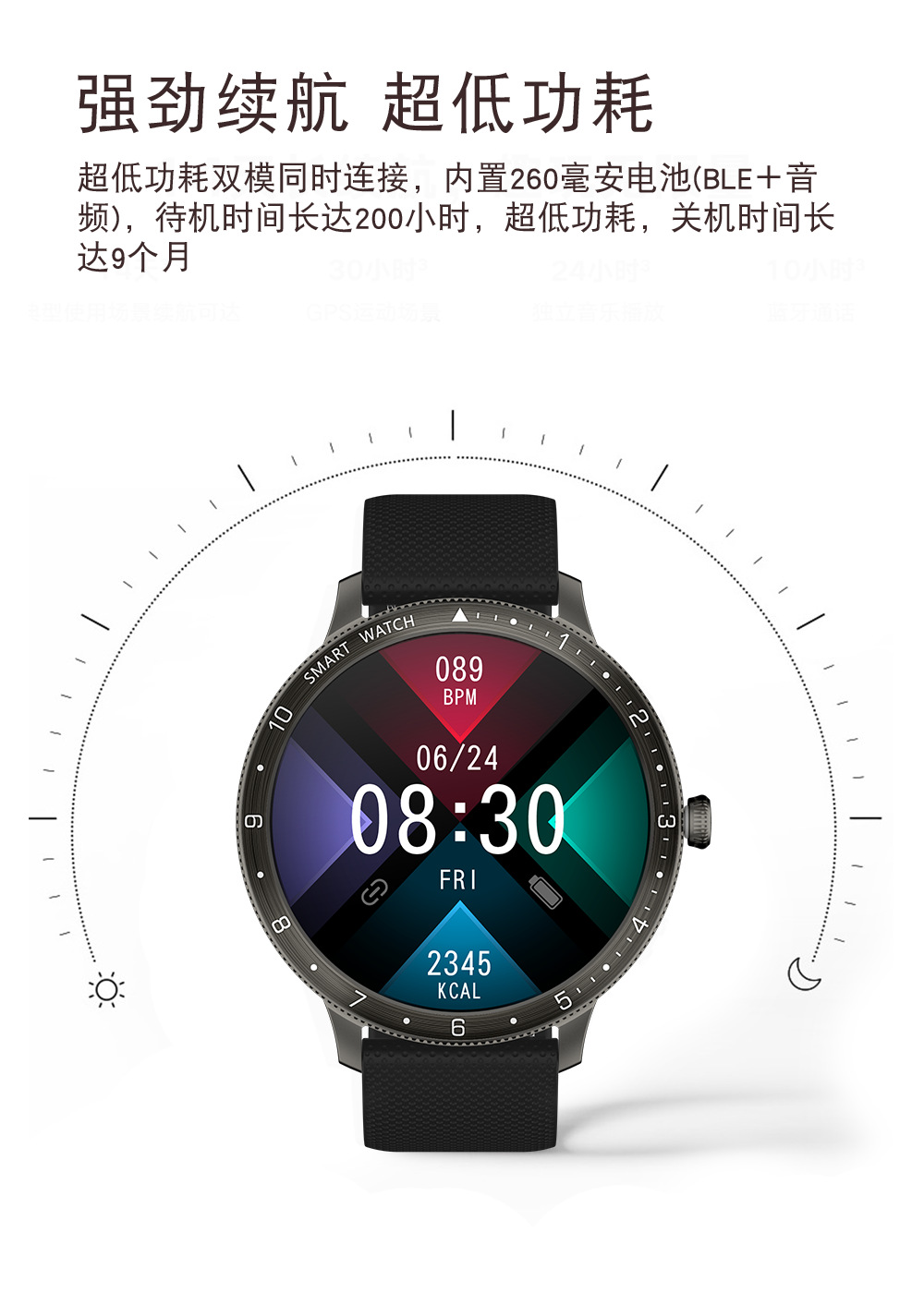 2024 new IPS screen smart bracelet, local music playback, call, exercise, heart rate monitoring smart watch pic 18