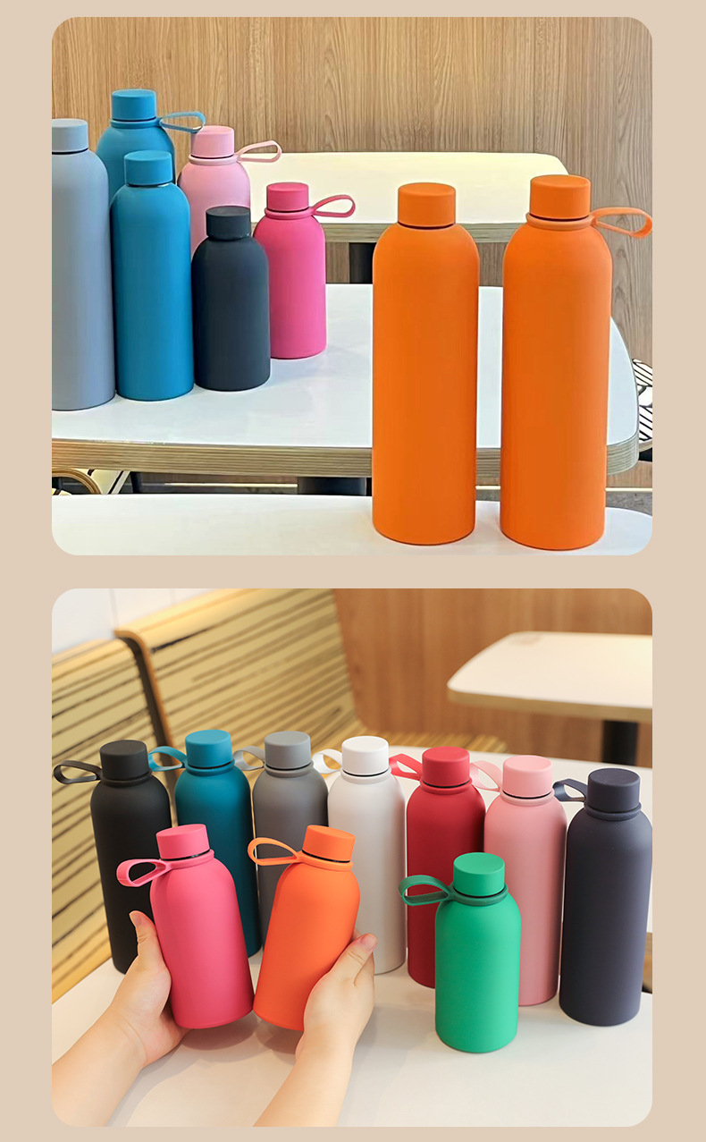 大容量304不锈钢小口瓶保温杯 运动水壶 车载便携磨砂水杯750ml详情14