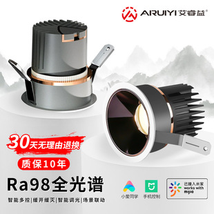 LED象鼻灯全铝 服装店展厅嵌入式洗墙灯 窄边可旋转COB拉伸象鼻灯详情5