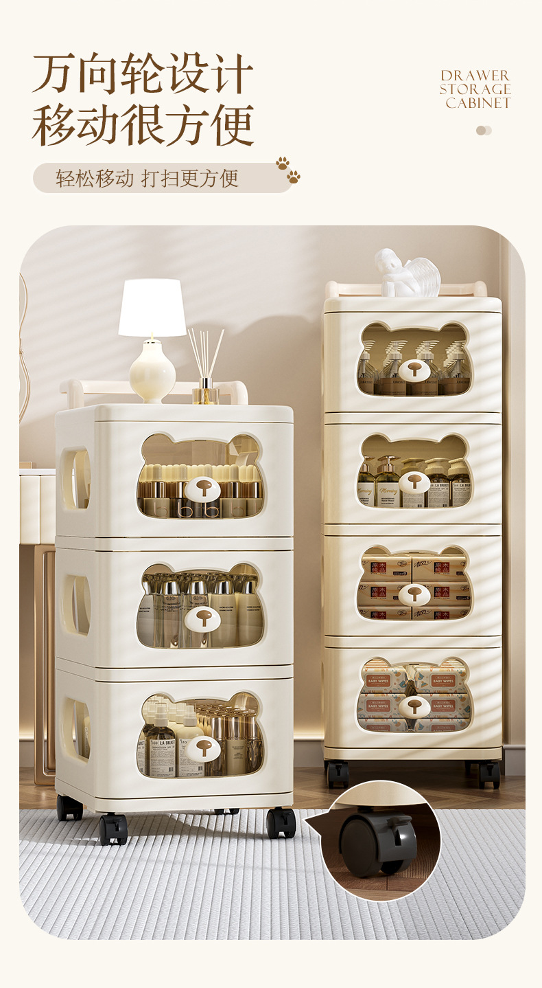 客厅儿童整理玩具宝宝零食柜多层置物收纳架多功能家用PP收纳柜详情6